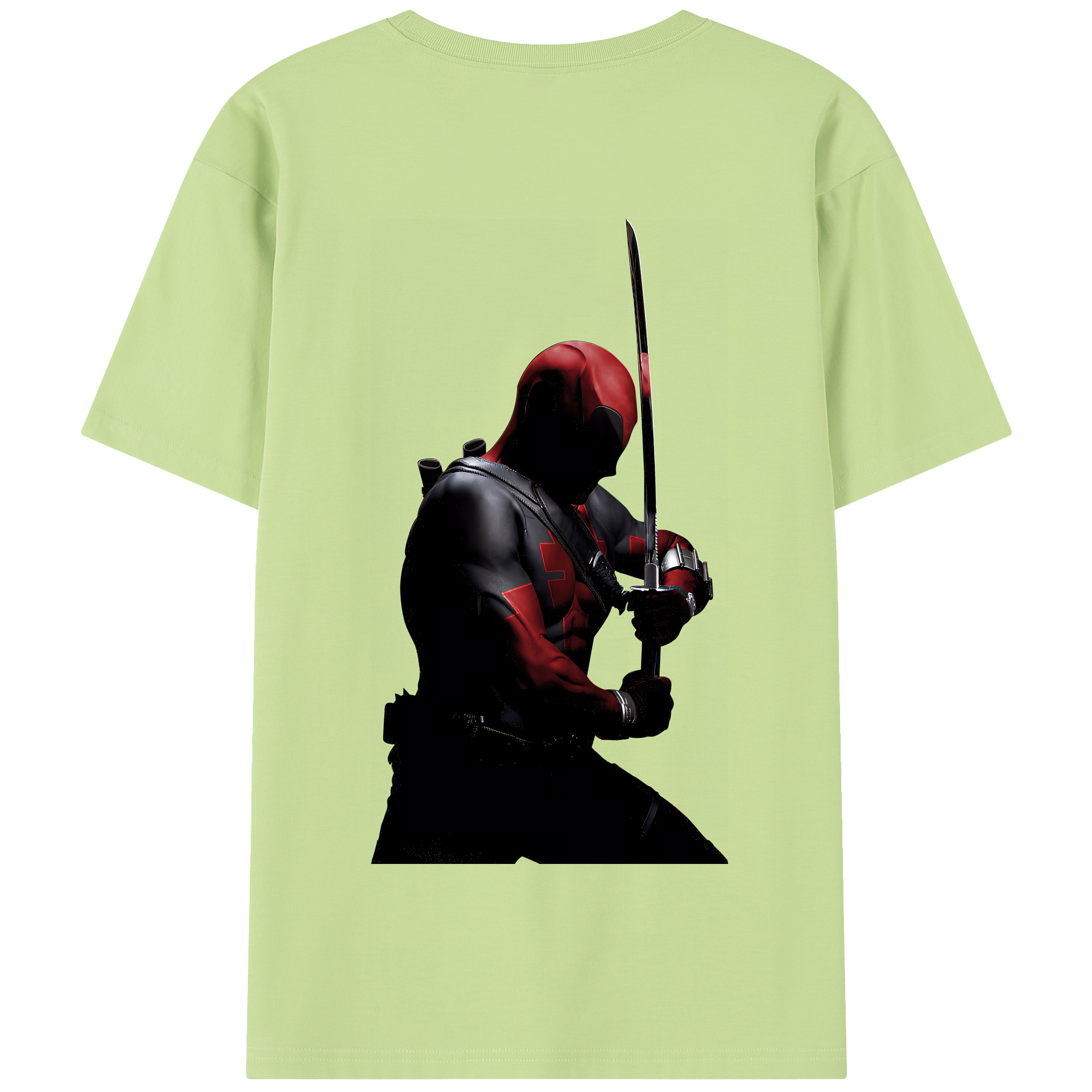 （画像用） Deadpool デッドプール 綿100％半袖Tシャツ（背面プリント）